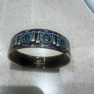 HERMES Enamel Bangle Bracelet